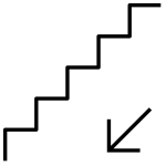 Stairs Down SVG Icon